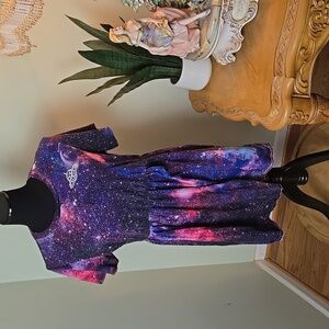Midnight Hour alien galaxy baby doll dress